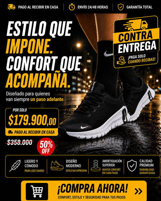 🔥TENIS PREMIUM NIKE FREE METCON 6 - MÁXIMA COMODIDAD • 50% OFF SOLO HOY
