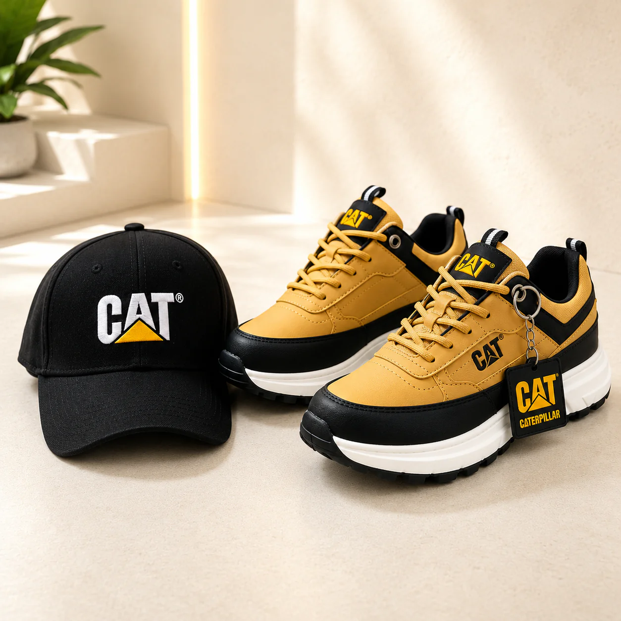 Zapatos Caterpillar Premium + Gorra y Llavero de Regalo